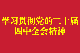 学习宣传贯彻党的二十届四中全会精神